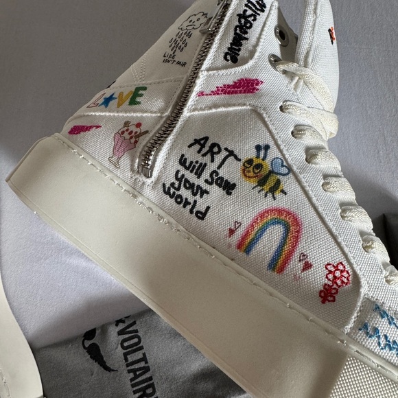 Zadig & Voltaire Flash Chunky High-Top Sneakers New size 7US/38FR Humberto Cruz - Picture 11 of 15